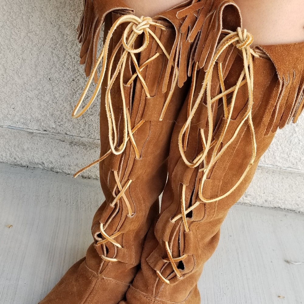 Suede Chestnut Moccasins